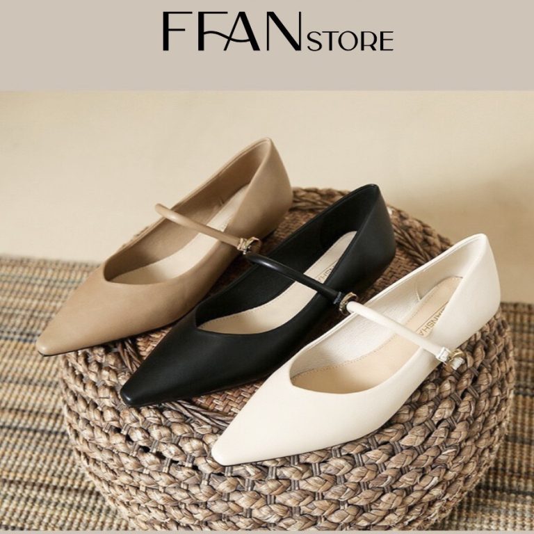 Giày búp bê [da mềm mại] đính khóa cao cấp - mã 83 - FFAN STORE